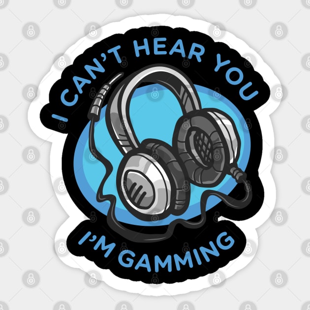 Funny headset cant hear you im gaming Sticker by Pannolinno